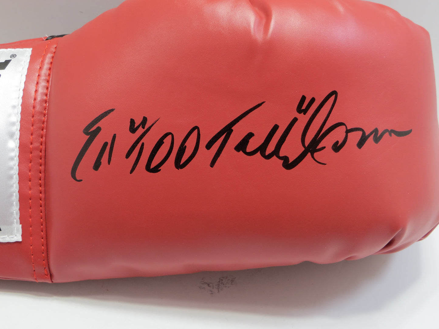 ED TOO TALL JONES SIGNED RIGHT RED BOXING GLOVE Dallas Cowboys BAS COA