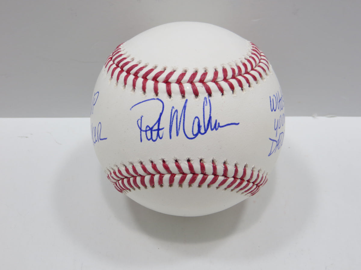 PAT PATRICK MAHOMES SR SIGNED OML BASEBALL Twins Cubs Mets Rangers w/INSC BAS