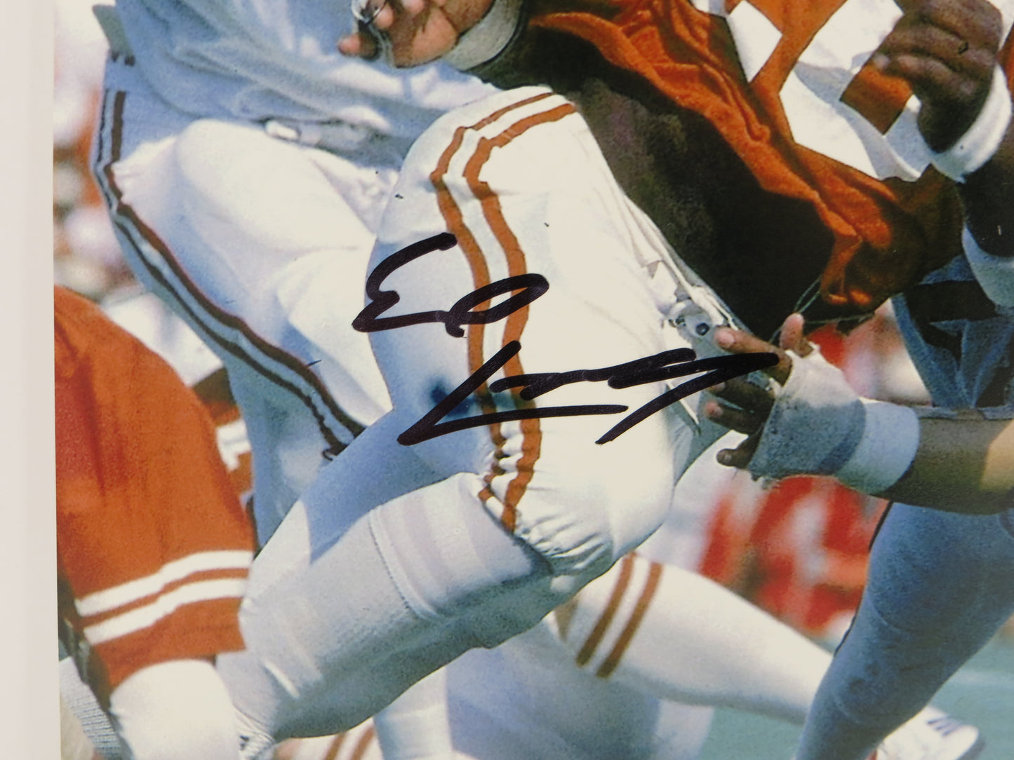 EARL CAMPBELL TEXAS LONGHORNS SIGNED 8x10 PHOTO Beat OU BAS COA