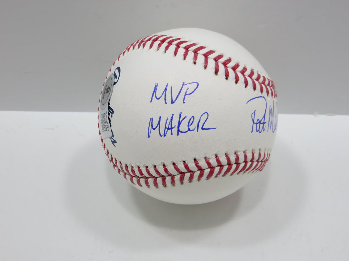 PAT PATRICK MAHOMES SR SIGNED OML BASEBALL Twins Cubs Mets Rangers w/INSC BAS