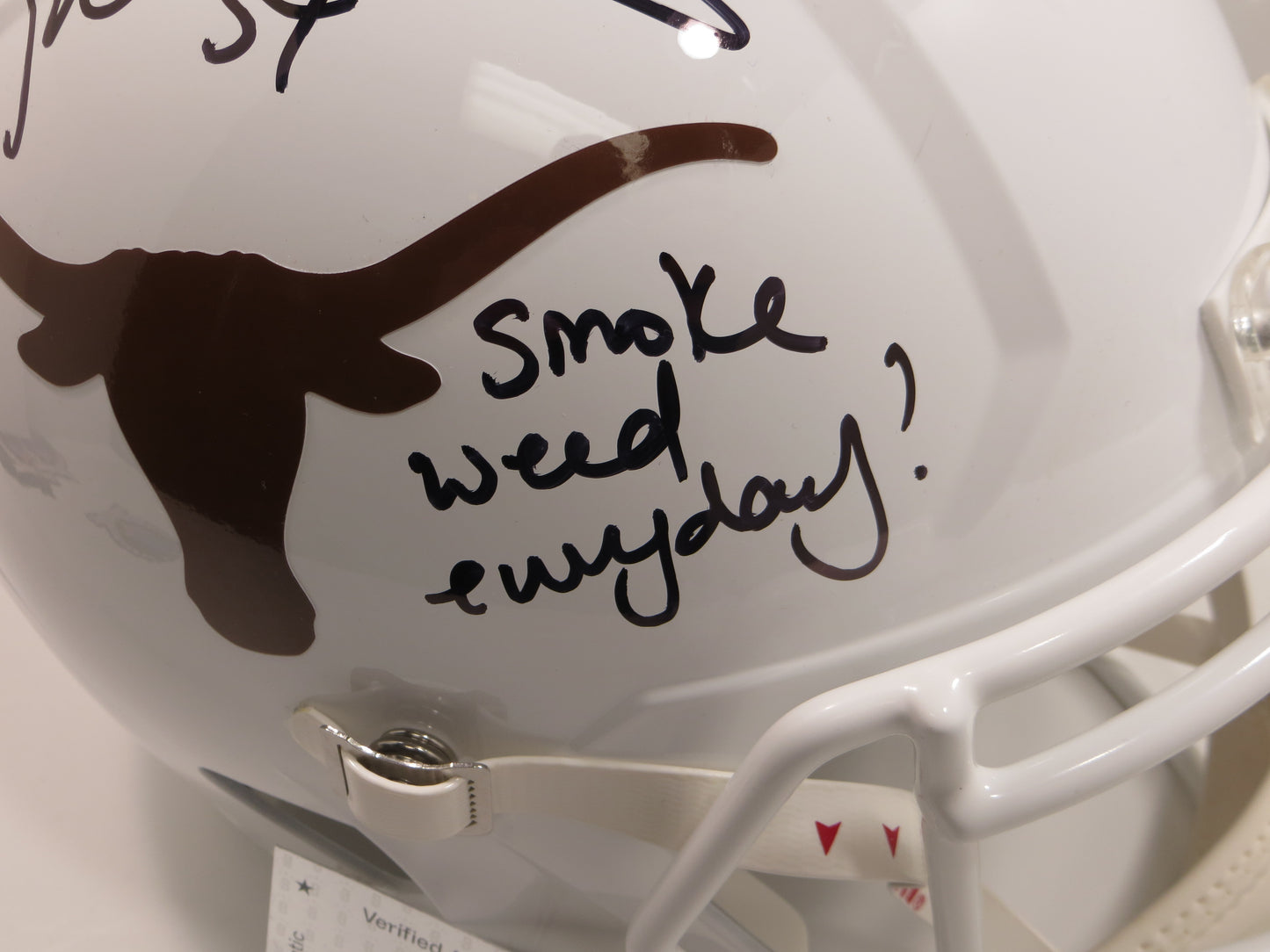 RICKY WILLIAMS SIGNED TEXAS UT LONGHORNS FULL SIZE HELMET w/INSCRIPTION JSA