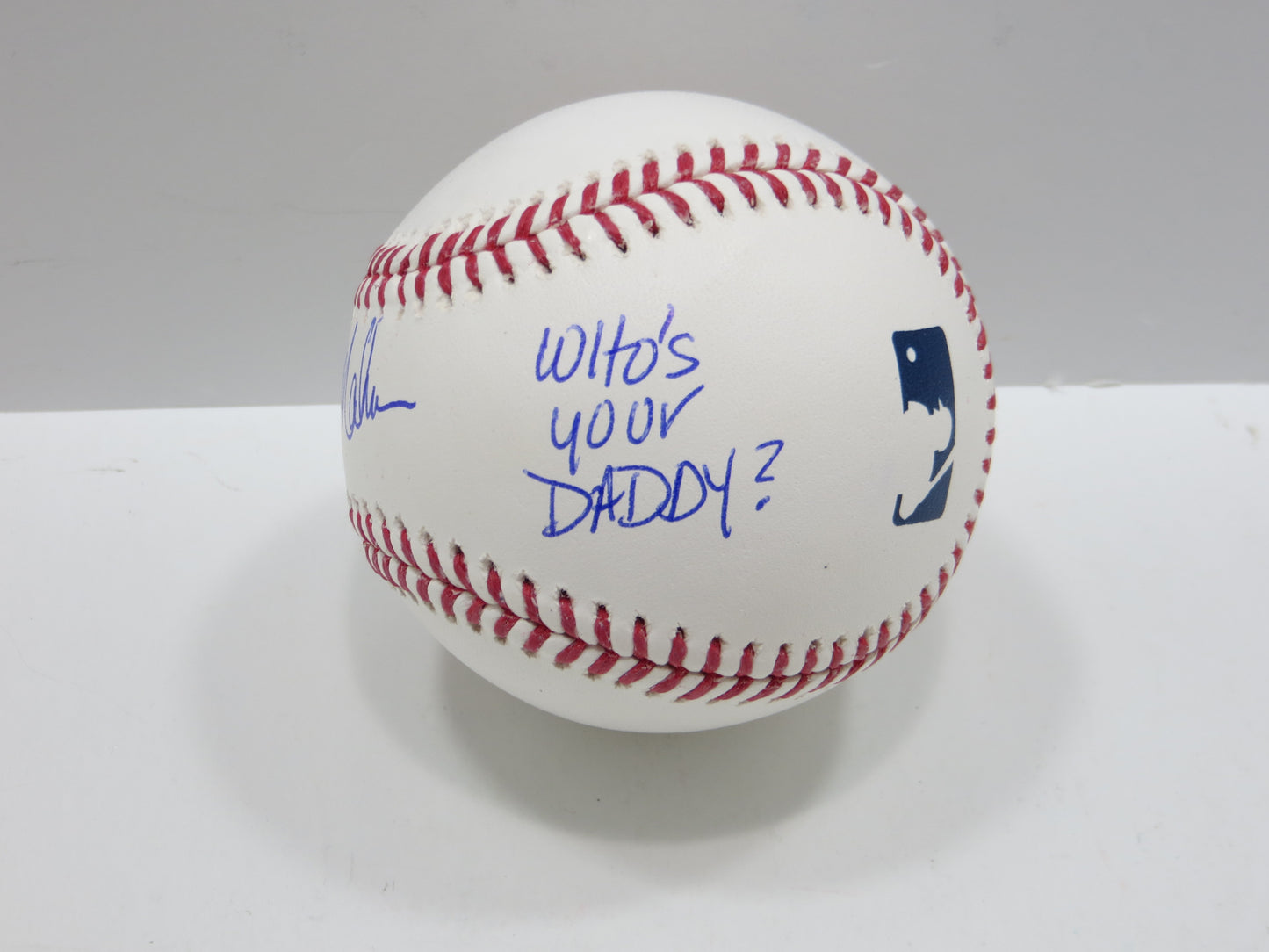 PAT PATRICK MAHOMES SR SIGNED OML BASEBALL Twins Cubs Mets Rangers w/INSC BAS
