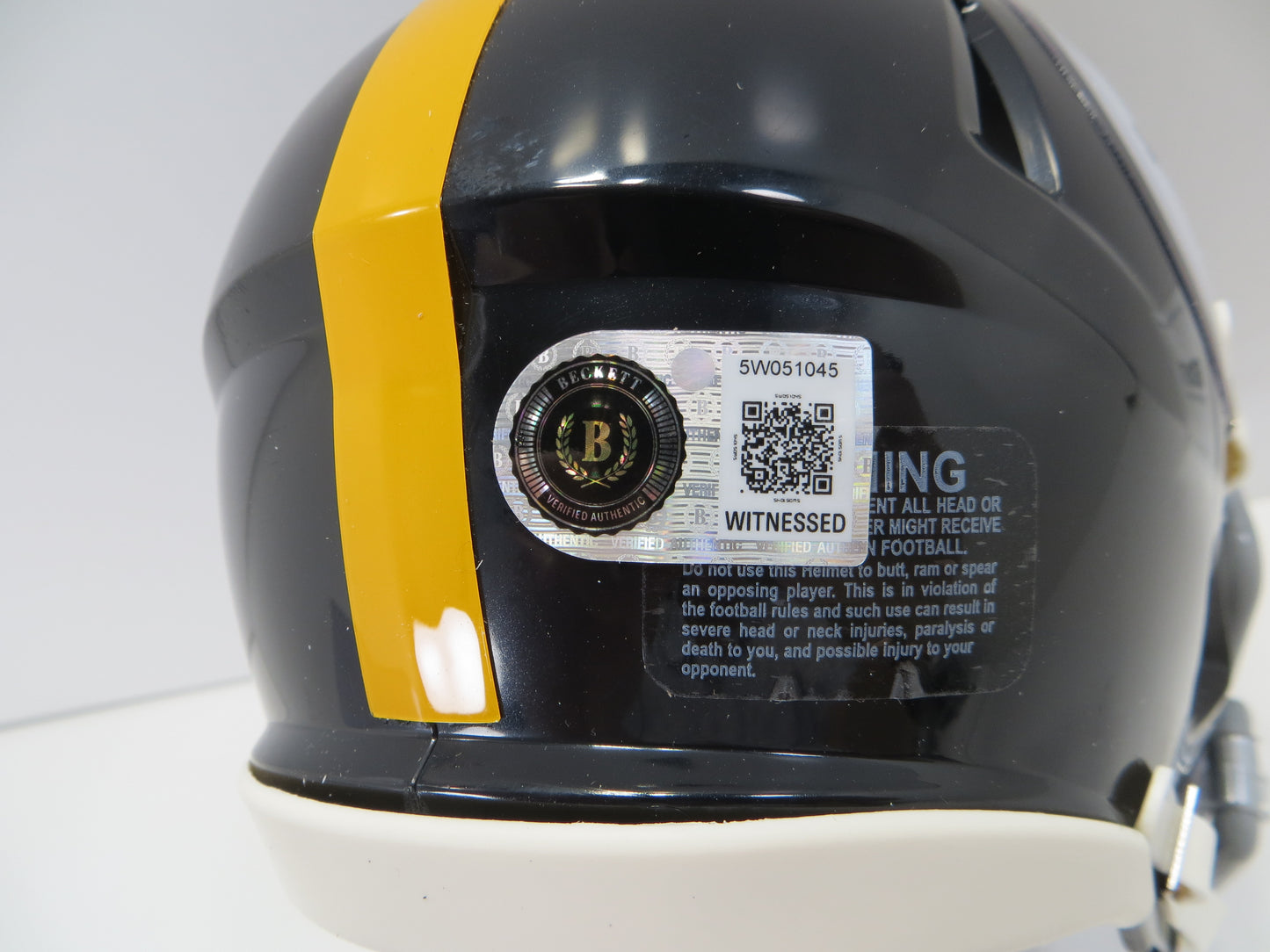 MEL BLOUNT SIGNED PITTSBURGH STEELERS RIDDELL MINI HELMET Yellow Paint Pen BAS
