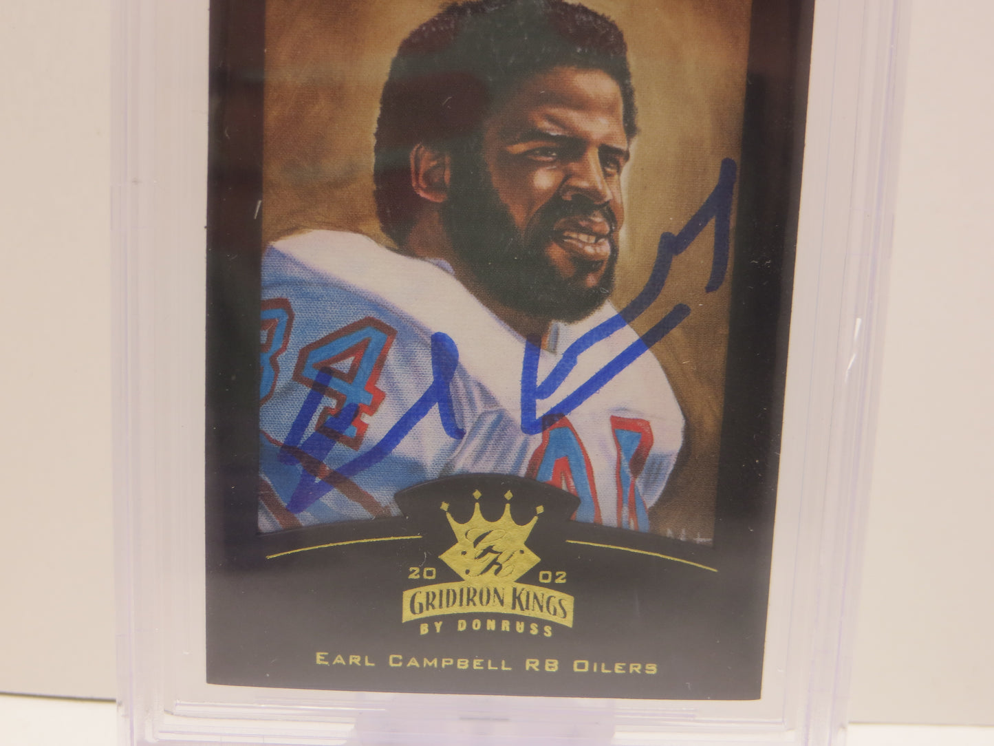 2002 GRIDIRON KINGS GOLD #156 EARL CAMPBELL BGS 10 AUTO