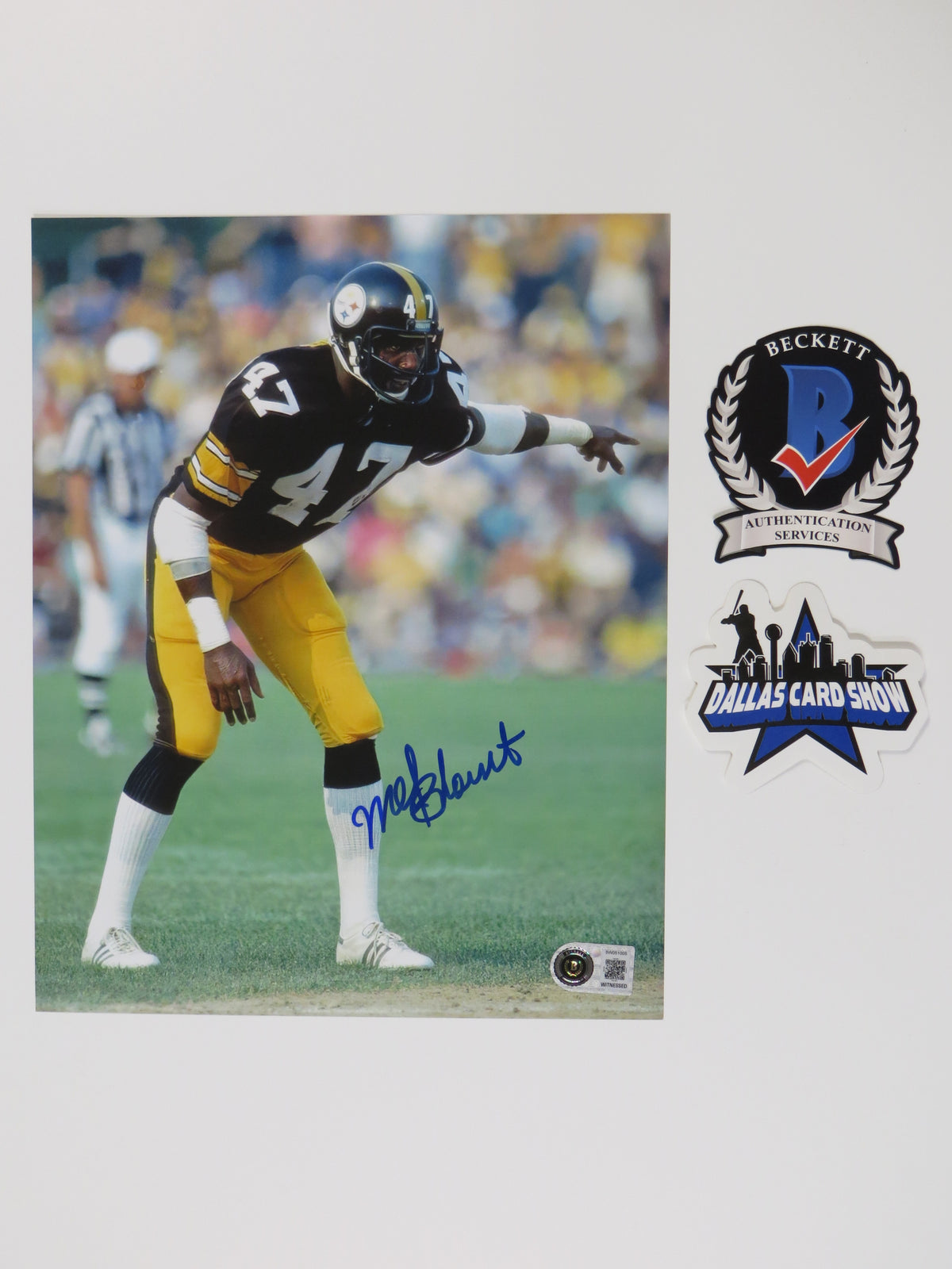 MEL BLOUNT PITTSBURGH STEELERS SIGNED 8x10 PHOTO BAS