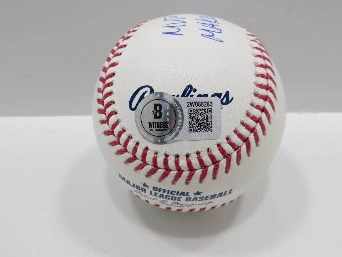 PAT PATRICK MAHOMES SR SIGNED OML BASEBALL Twins Cubs Mets Rangers w/INSC BAS