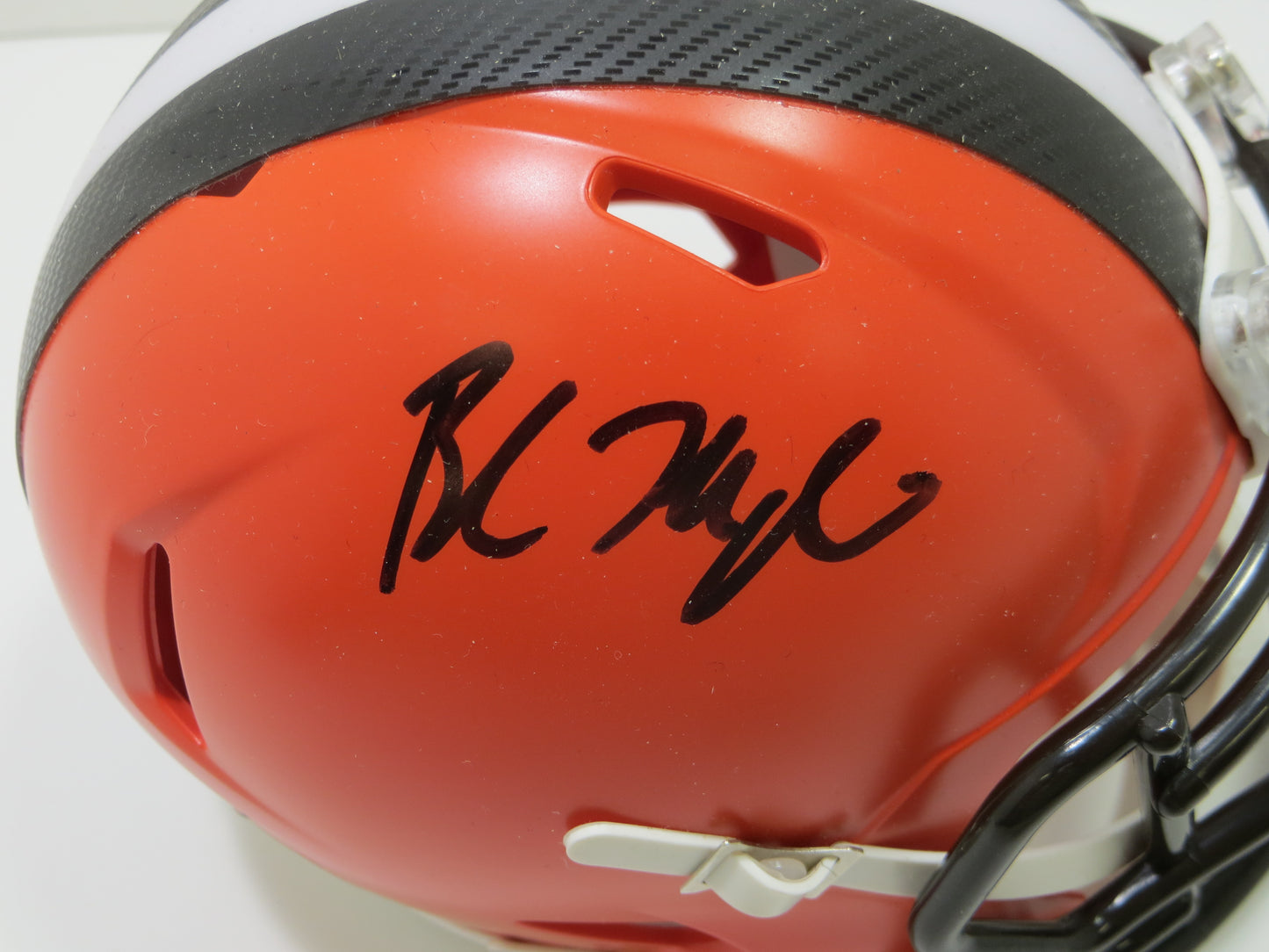 BAKER MAYFIELD CLEVELAND BROWNS SIGNED RIDDELL MINI HELMET Steiner Field of Dreams