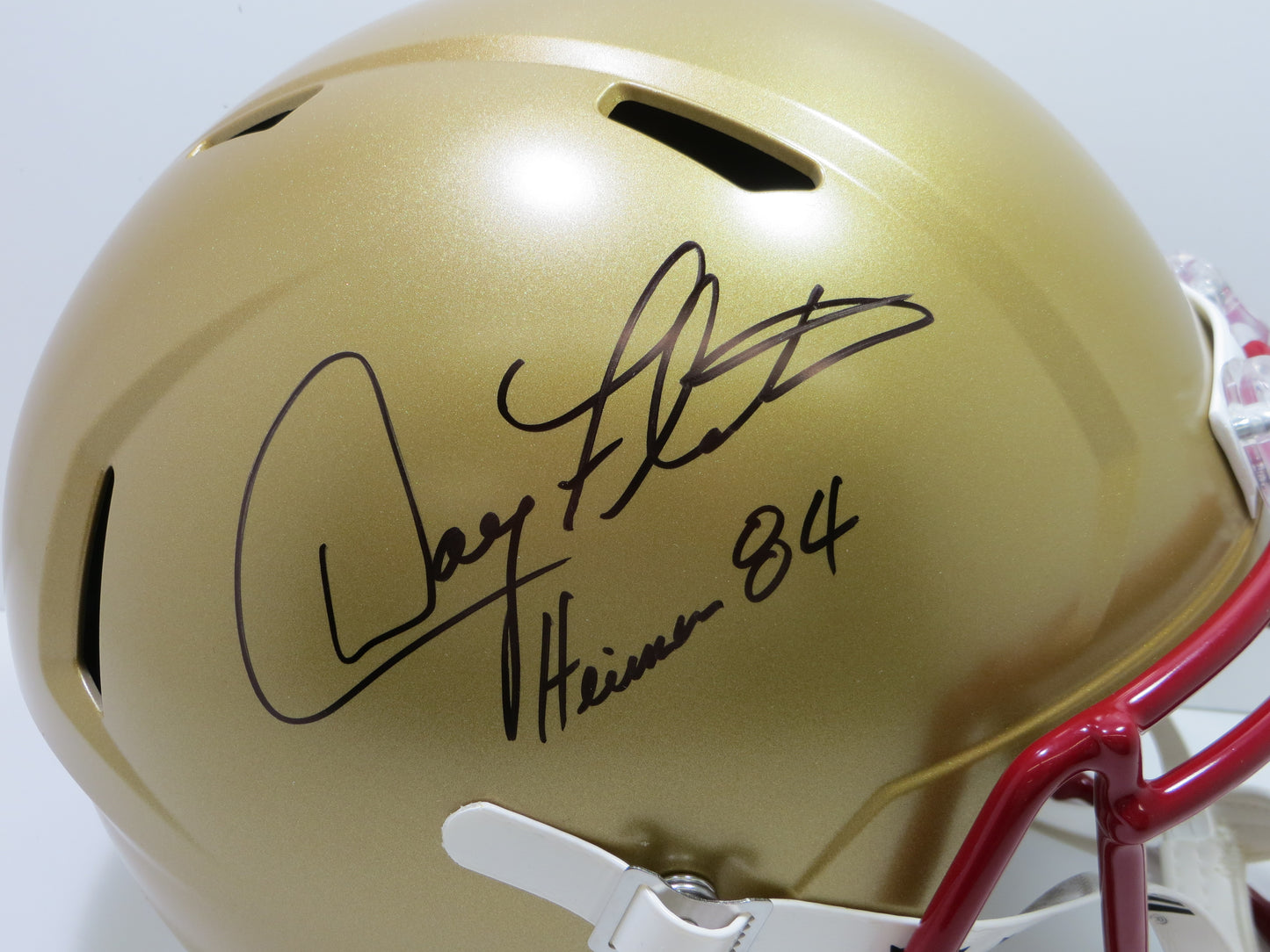 DOUG FLUTIE BOSTON COLLEGE EAGLES SIGNED FULL SIZE HELMET w/Heisman 84 BAS
