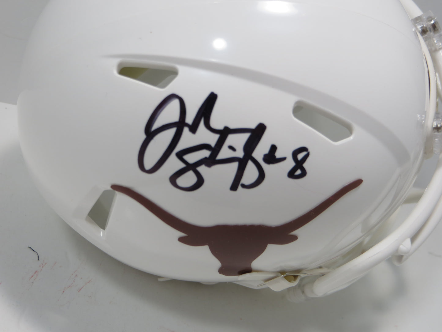 JORDAN SHIPLEY SIGNED TEXAS LONGHORNS Riddell MINI HELMET BAS COA