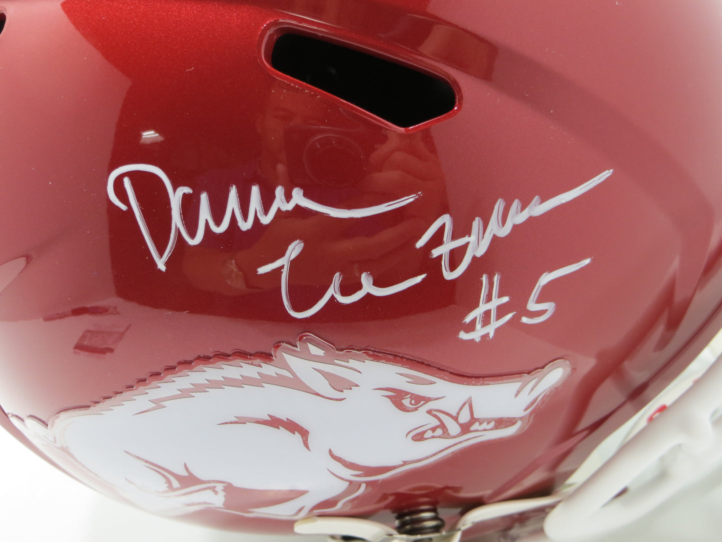 DARREN McFADDEN FELIX JONES SIGNED ARKANSAS RAZORBACKS FULL SIZE HELMET JSA