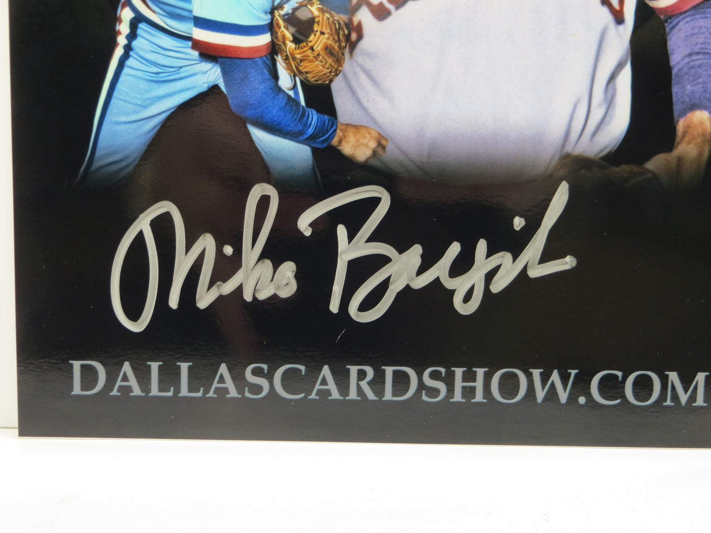MIKE BACSIK SR. SIGNED 8x10 TEXAS RANGERS CUSTOM EDIT PHOTO "Picture Day" DCS