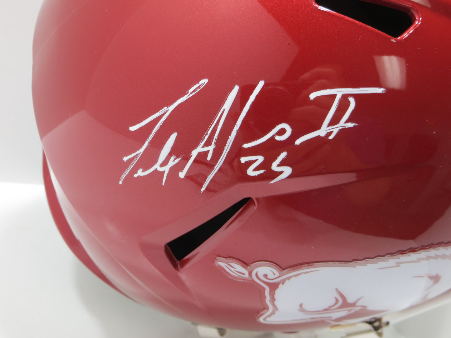 DARREN McFADDEN FELIX JONES SIGNED ARKANSAS RAZORBACKS FULL SIZE HELMET JSA