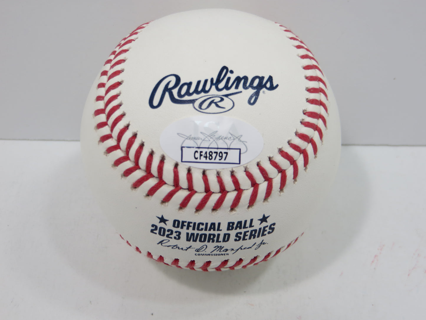 BRUCE BOCHY SIGNED Rawlings 2023 World Series BASEBALL Texas Rangers JSA COA