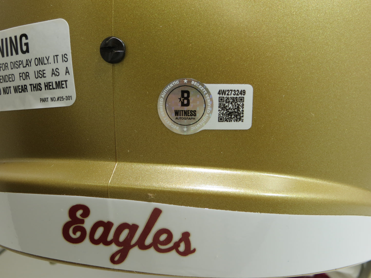 DOUG FLUTIE BOSTON COLLEGE EAGLES SIGNED FULL SIZE HELMET w/Heisman 84 BAS