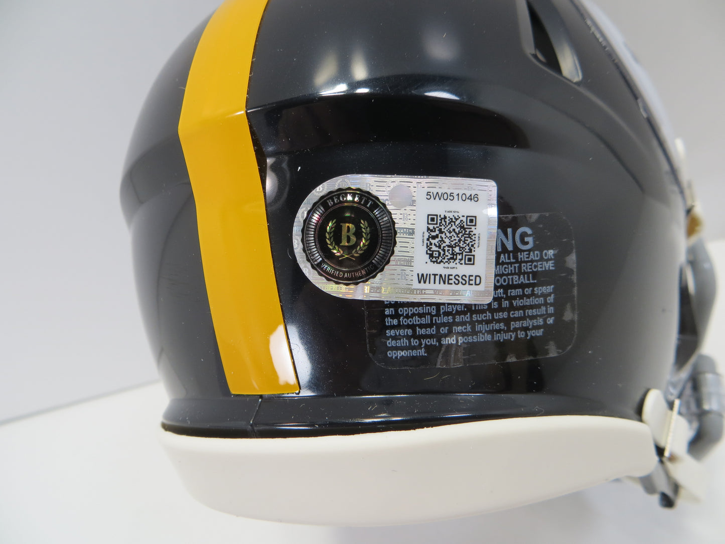 MEL BLOUNT SIGNED PITTSBURGH STEELERS RIDDELL MINI HELMET Yellow Paint Pen BAS