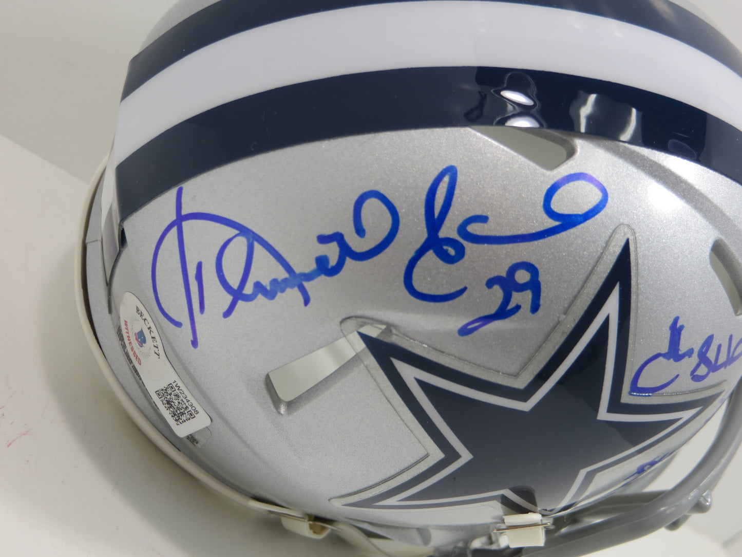 KENNETH KENNY GANT DALLAS COWBOYS SIGNED Riddell MINI HELMET w/Shark BAS