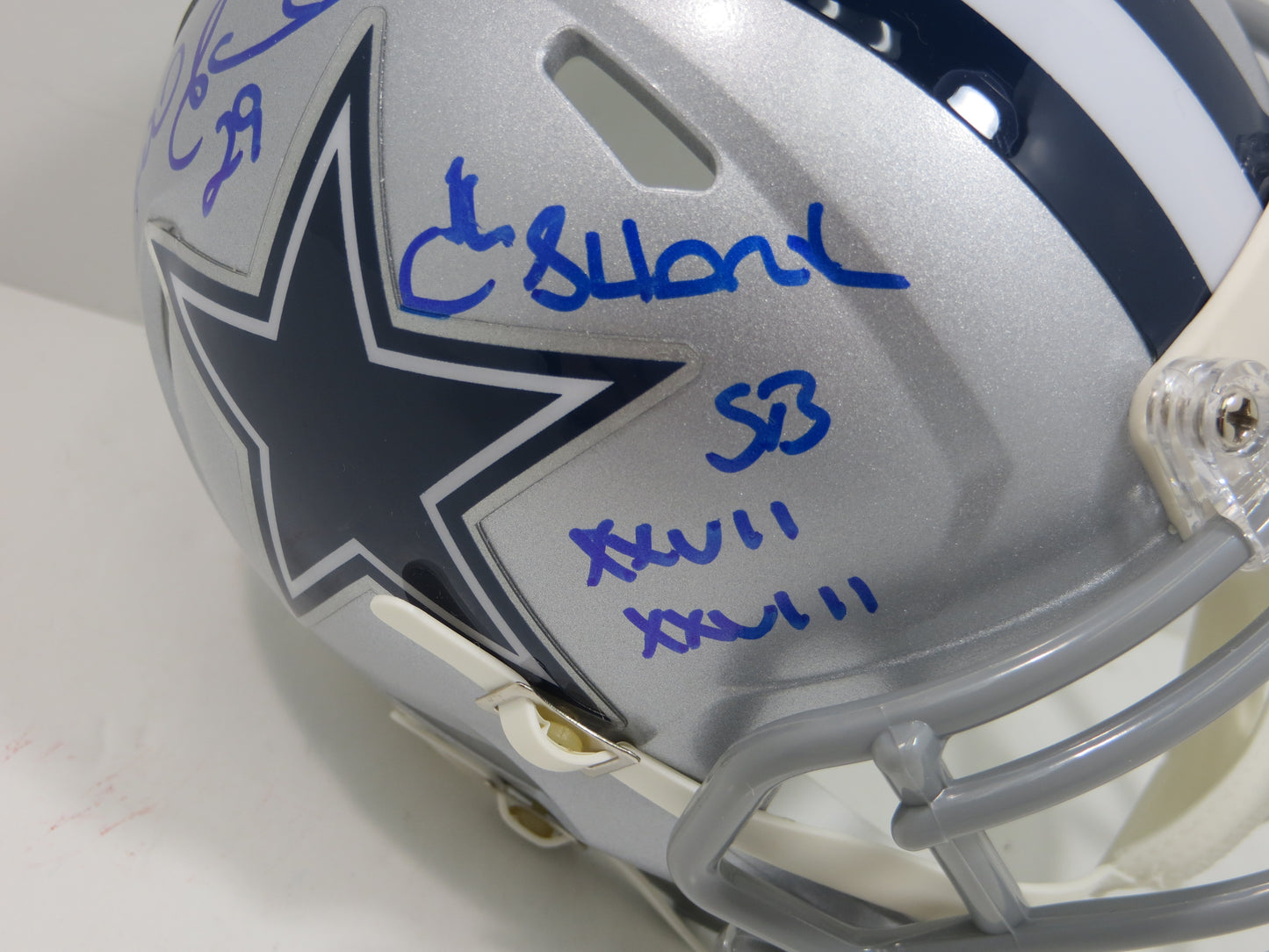 KENNETH KENNY GANT DALLAS COWBOYS SIGNED Riddell MINI HELMET w/Shark BAS