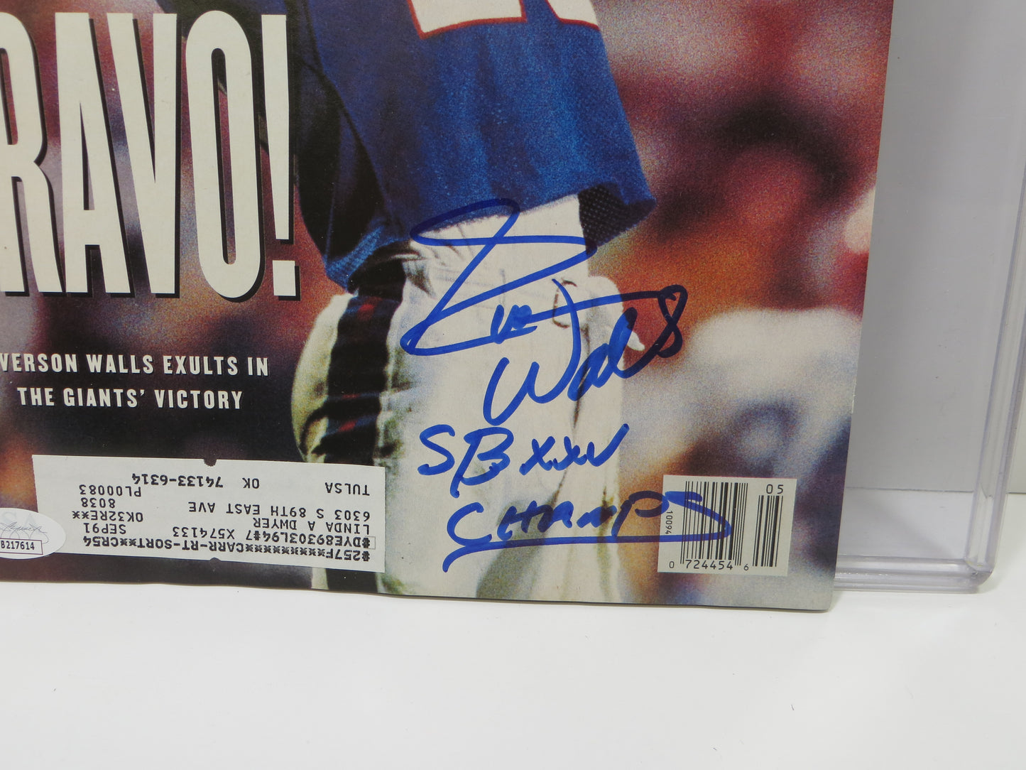 EVERSON WALLS SIGNED Sports Ilustrated Magazine NY GIANTS DALLAS COWBOYS JSA