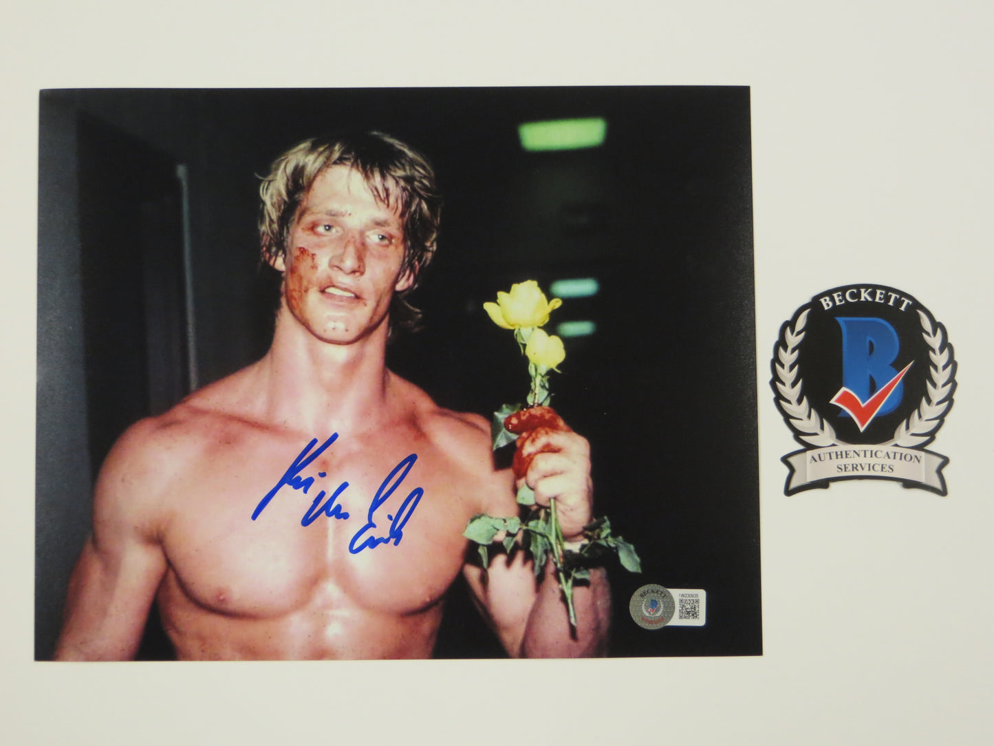 KEVIN VON ERICH SIGNED 8x10 PHOTO YELLOW ROSE WWE WWCW WWF BAS COA