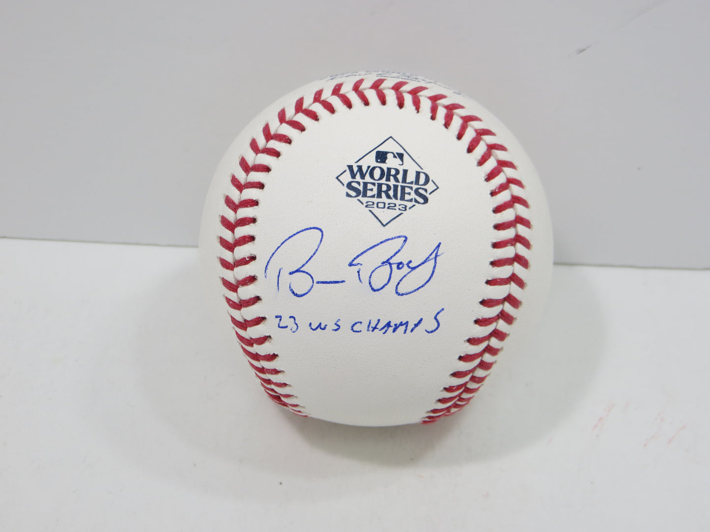 BRUCE BOCHY SIGNED Rawlings 2023 World Series BASEBALL w/INSC Texas Rangers JSA