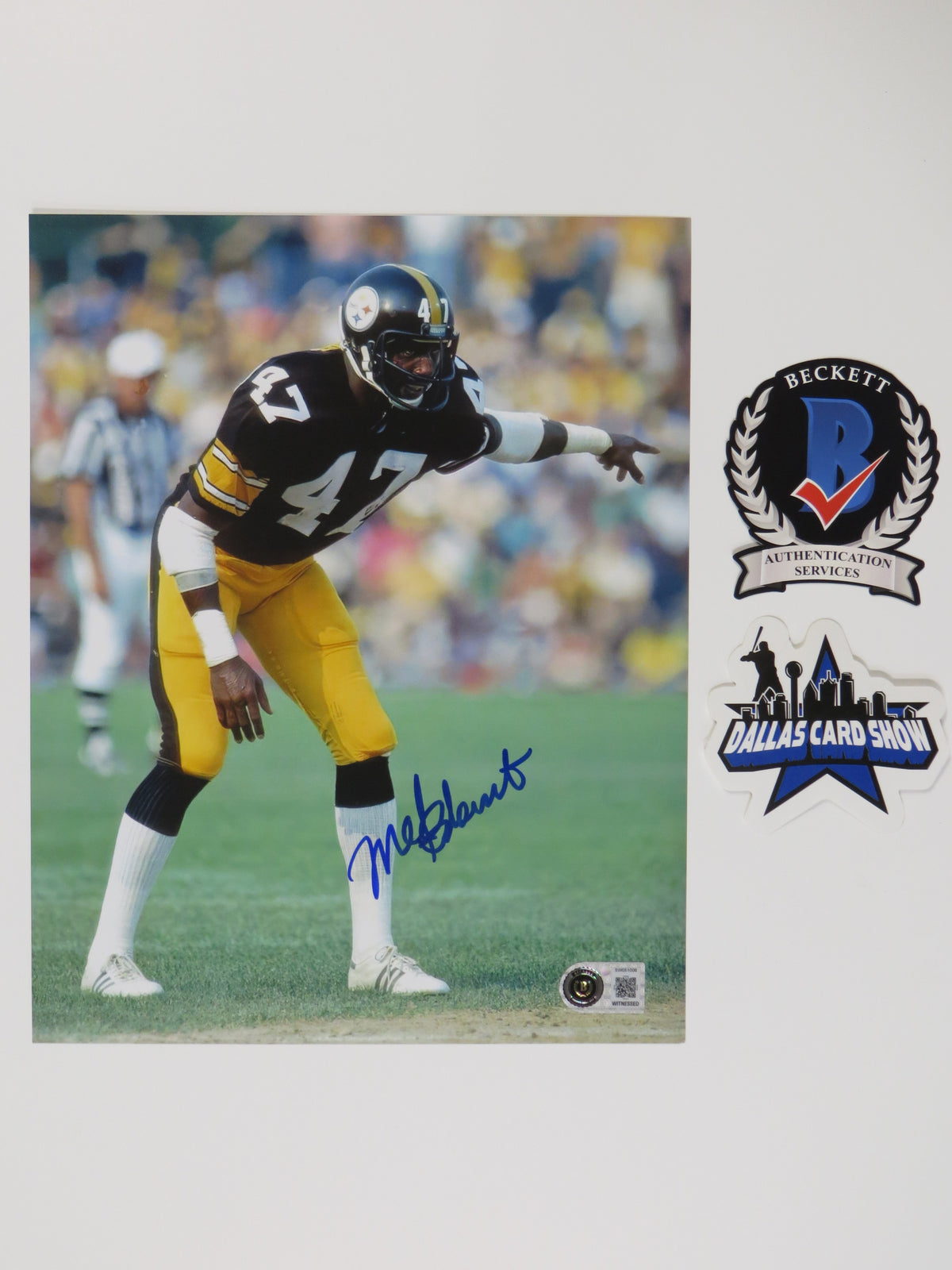 MEL BLOUNT PITTSBURGH STEELERS SIGNED 8x10 PHOTO BAS