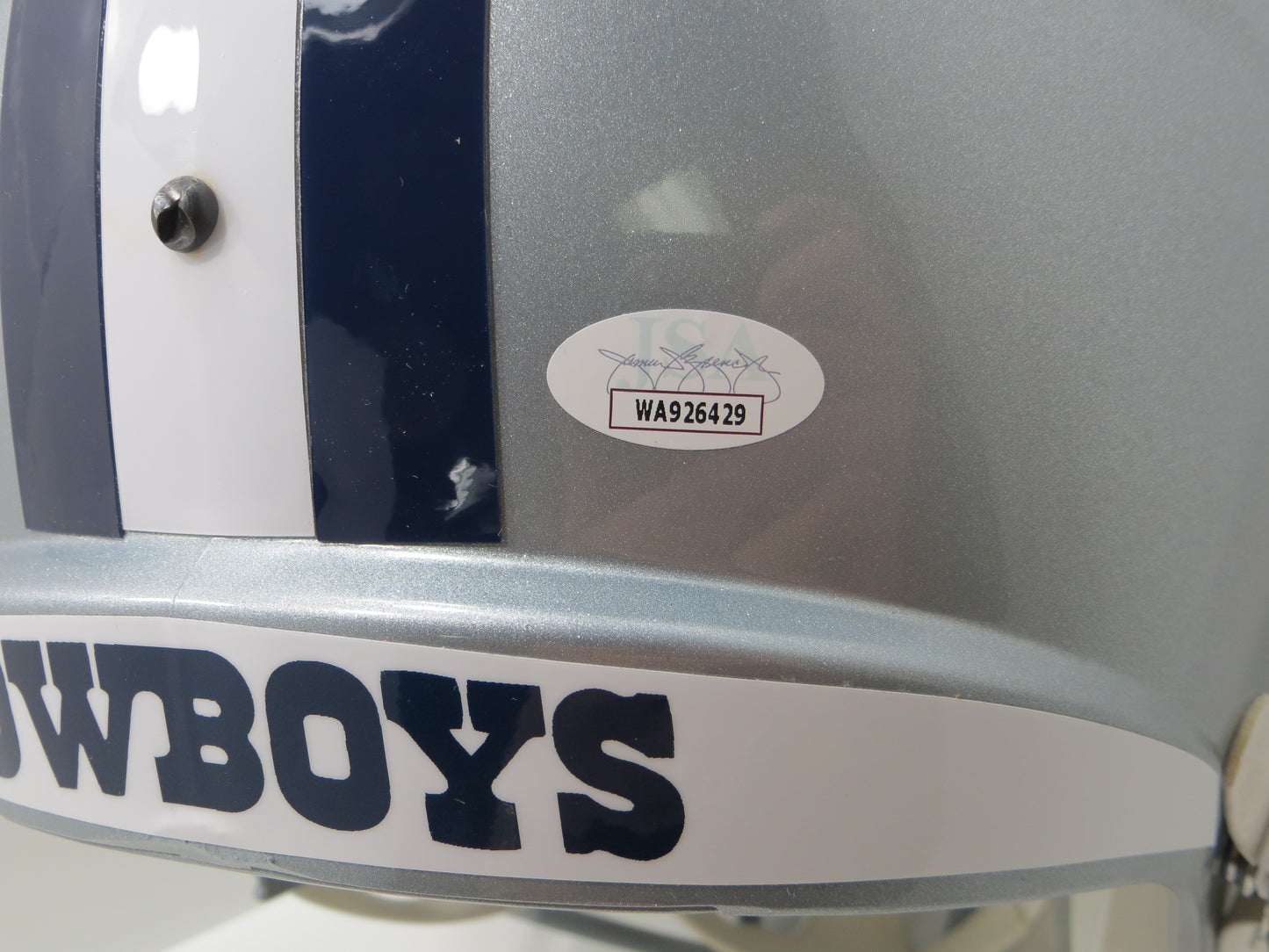 MEL RENFRO SIGNED DALLAS COWBOYS RIDDELL FULL SIZE HELMET w/HOF 96 JSA COA