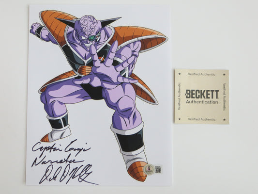 DALE KELLY Dragon Ball Z CAPTAIN GINYU Fighting Stance SIGNED 8x10 PHOTO BAS