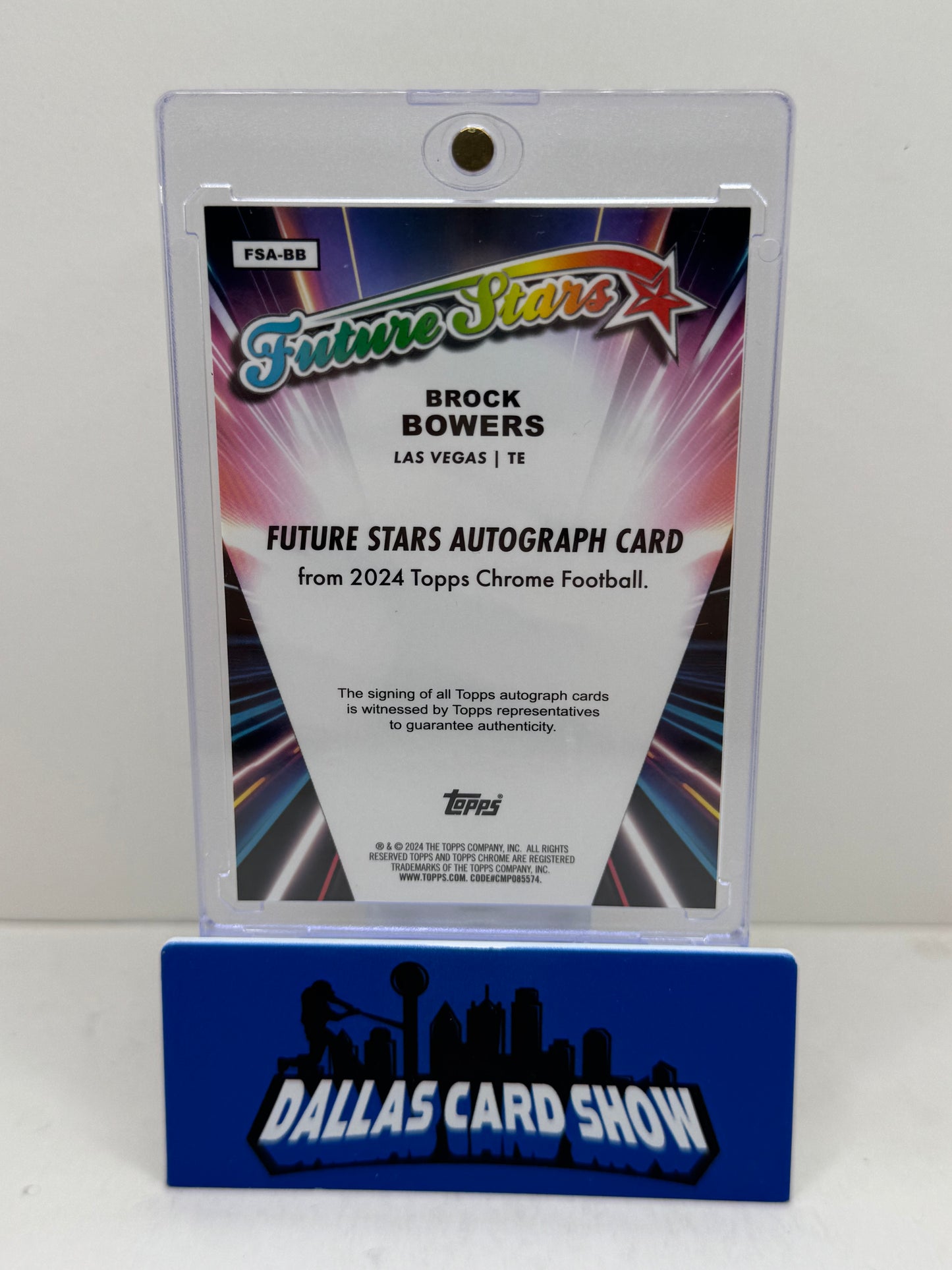 2024 Topps Chrome #FSA-BB Brock Bowers Orange Future Stars Autograph /25