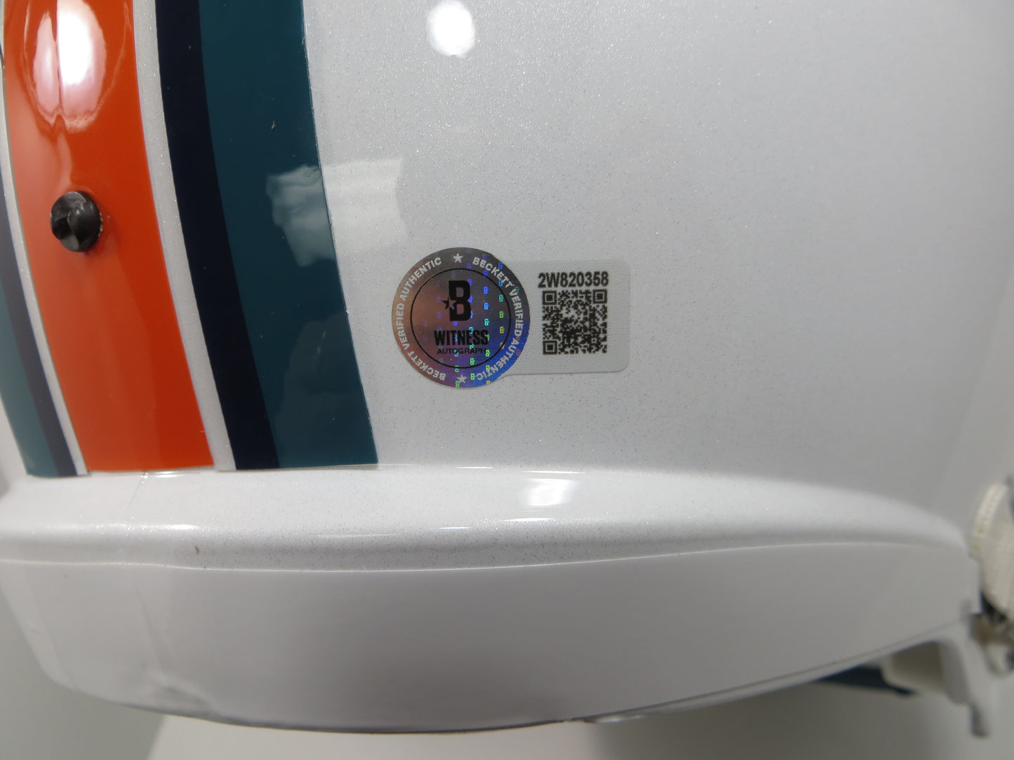 RICKY WILLIAMS SIGNED MIAMI DOLPHINS FULL SIZE HELMET w/INSC UT Longhorns JSA