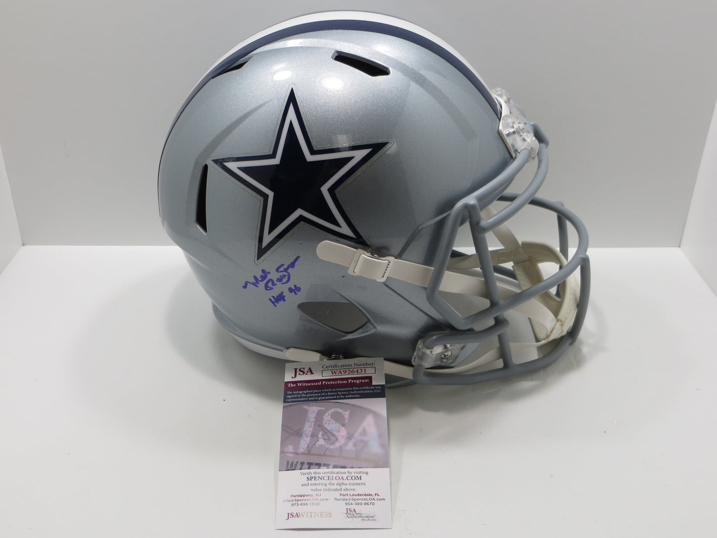 MEL RENFRO SIGNED DALLAS COWBOYS RIDDELL FULL SIZE HELMET w/HOF 96 JSA COA