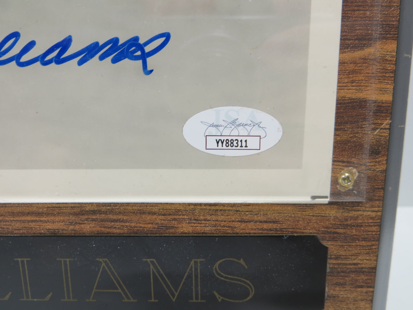 TED WILLIAMS & BILL TERRY SIGNED 400 HITTERS PLAQUE Boston Red Sox NY Giants JSA