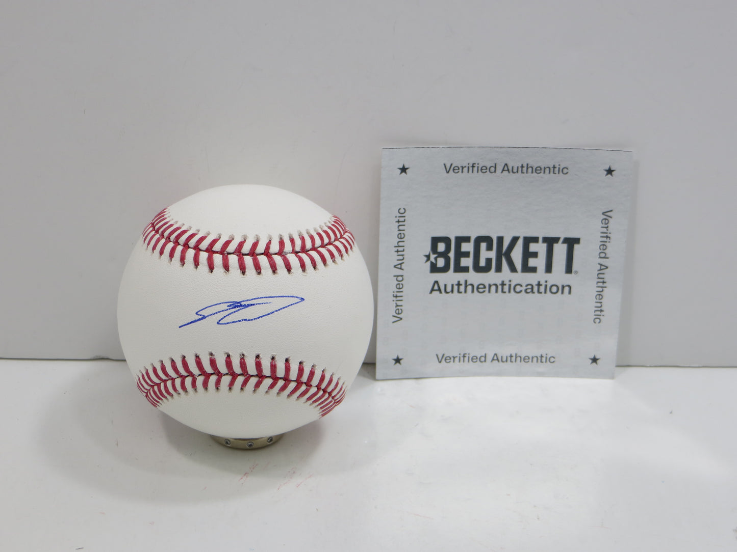 SEBASTIAN WALCOTT TEXAS RANGERS SIGNED RAWLINGS OML BASEBALL BAS COA