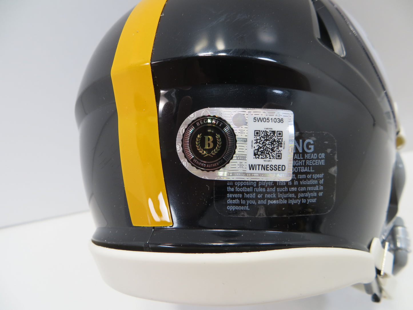 MEL BLOUNT SIGNED PITTSBURGH STEELERS RIDDELL MINI HELMET White Paint Pen BAS