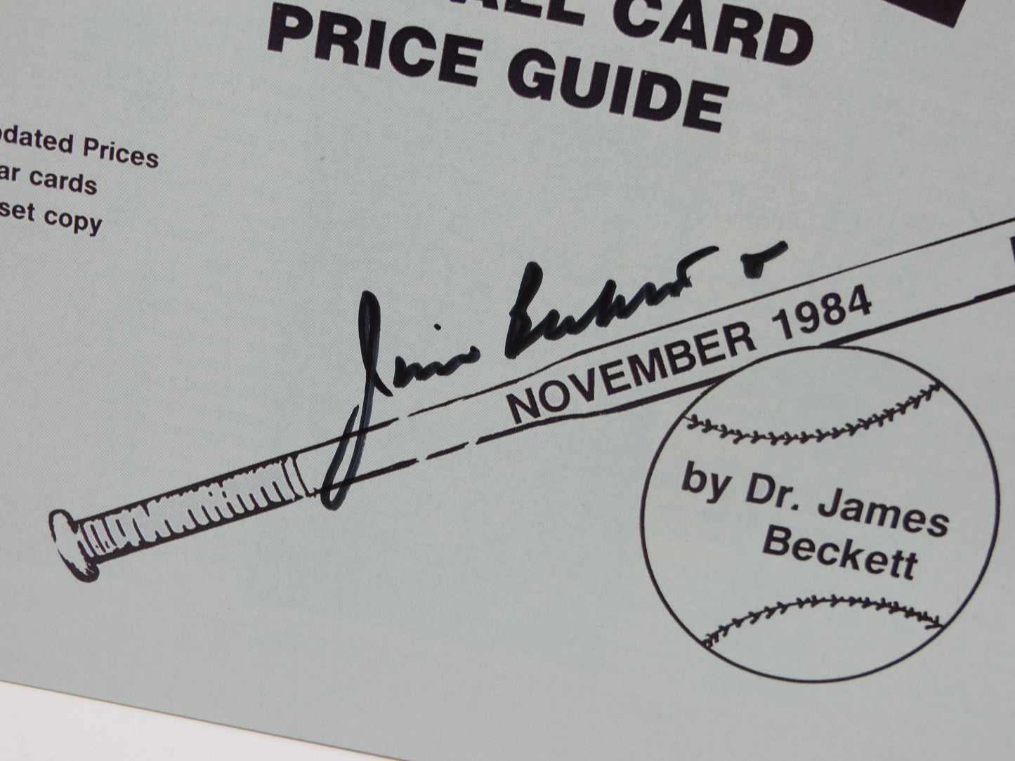 DR. JAMES JIM BECKETT SIGNED REPRINT Baseball Beckett #1 Nov 1984 Magazine JSA