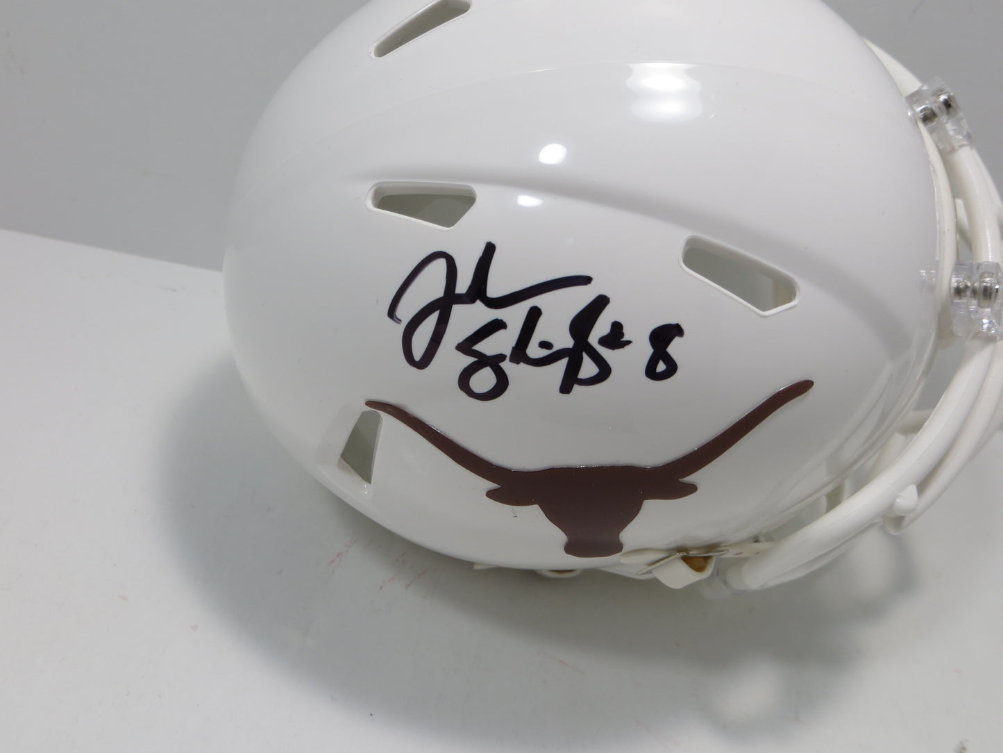 JORDAN SHIPLEY SIGNED TEXAS LONGHORNS Riddell MINI HELMET BAS COA