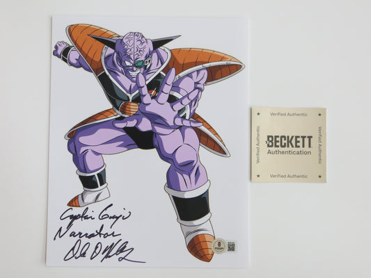 DALE KELLY Dragon Ball Z CAPTAIN GINYU Fighting Stance SIGNED 8x10 PHOTO BAS