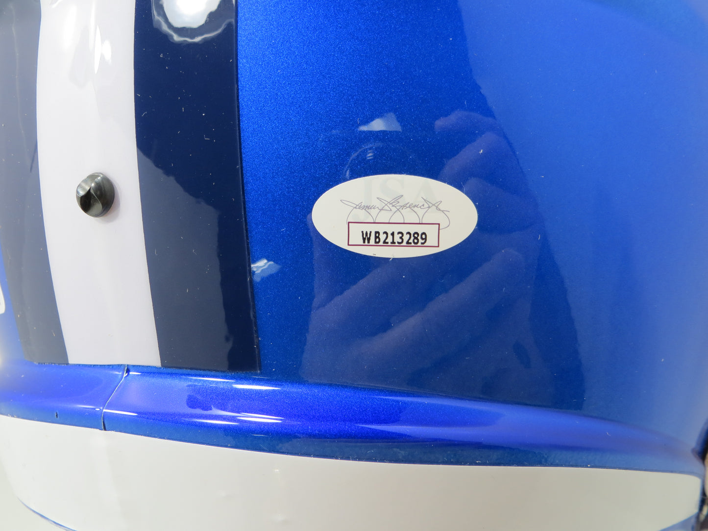 BOB LILLY SIGNED DALLAS COWBOYS RIDDELL FULL SIZE Flash HELMET wFULLSTATS JSA