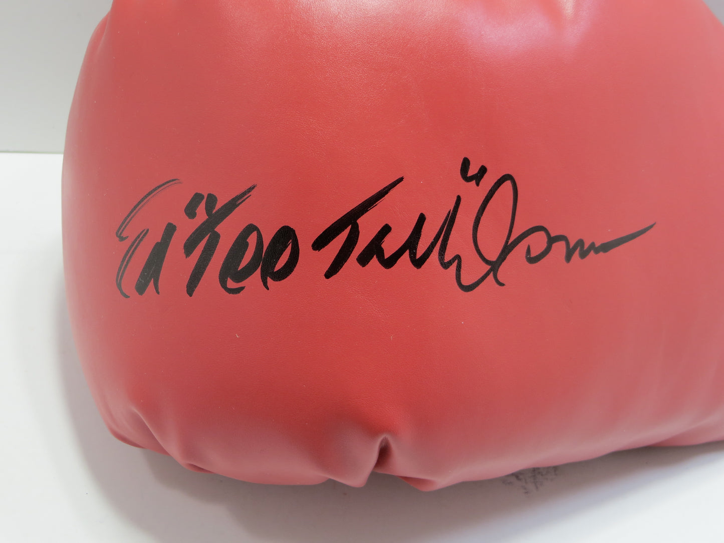 ED TOO TALL JONES SIGNED LEFT RED BOXING GLOVE Dallas Cowboys BAS COA