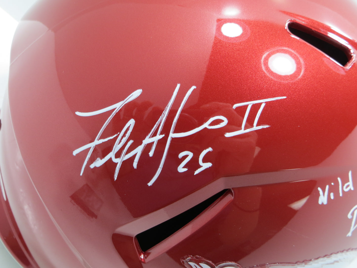 DARREN McFADDEN FELIX JONES SIGNED ARKANSAS RAZORBACKS HELMET w/WildHogs JSA