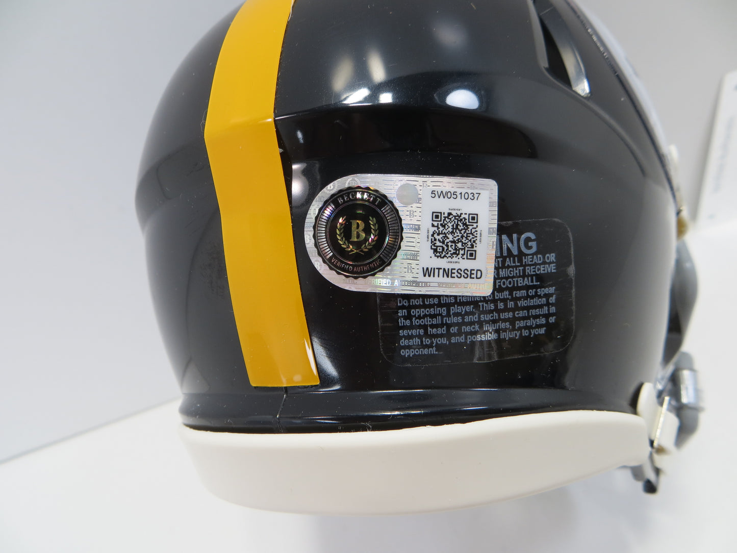 MEL BLOUNT SIGNED PITTSBURGH STEELERS RIDDELL MINI HELMET White Paint Pen BAS
