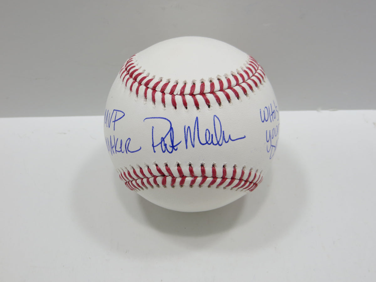 PAT PATRICK MAHOMES SR SIGNED OML BASEBALL Twins Cubs Mets Rangers w/INSC BAS
