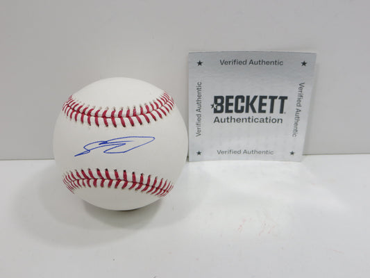 SEBASTIAN WALCOTT TEXAS RANGERS SIGNED RAWLINGS OML BASEBALL BAS COA