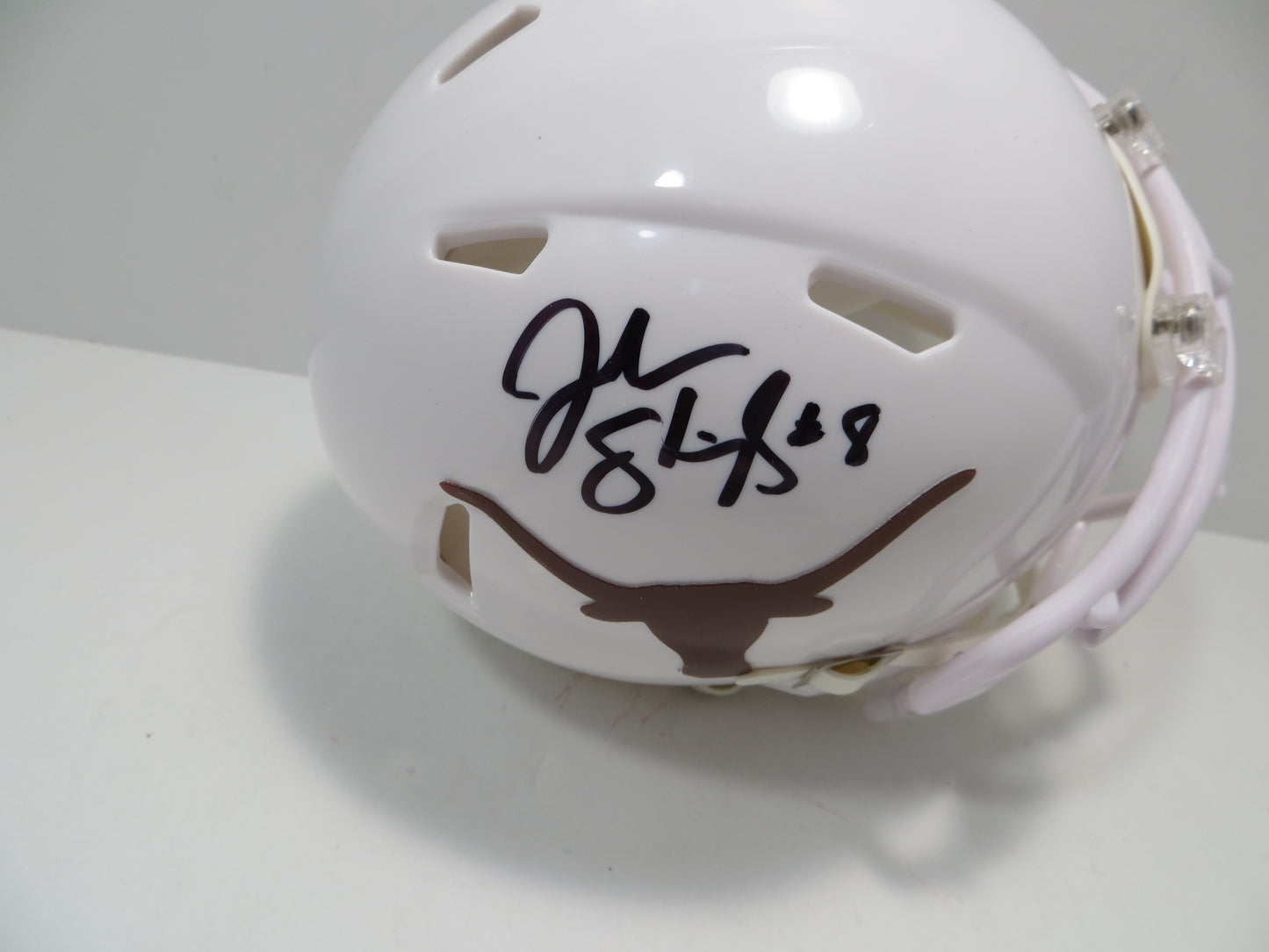 JORDAN SHIPLEY SIGNED TEXAS LONGHORNS Riddell MINI HELMET BAS COA