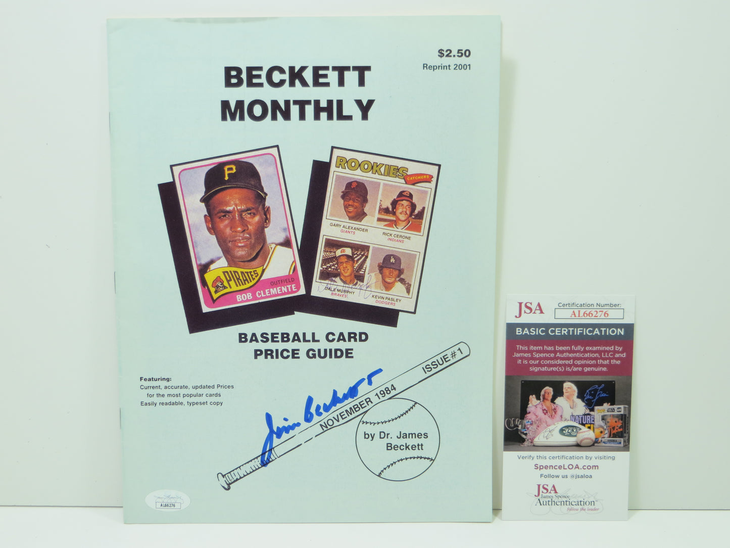 DR. JAMES JIM BECKETT SIGNED REPRINT Baseball Beckett #1 Nov 1984 Magazine JSA COA