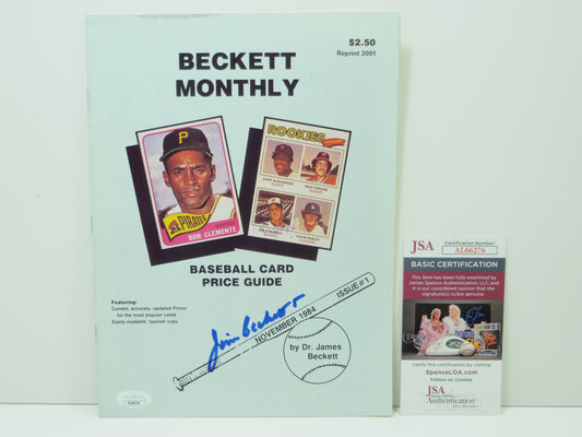 DR. JAMES JIM BECKETT SIGNED REPRINT Baseball Beckett #1 Nov 1984 Magazine JSA COA