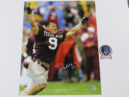 DAT NGUYEN TEXAS A&M AGGIES SIGNED 16x20 PHOTO Dallas Cowboys VICTORY BAS