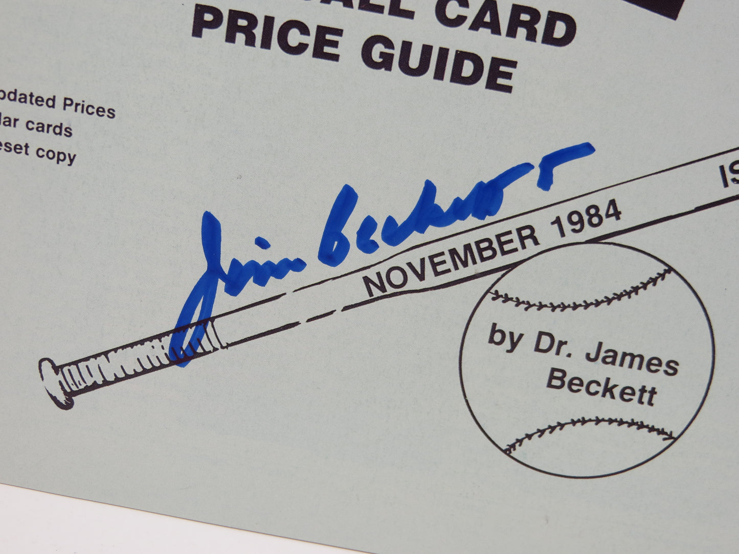 DR. JAMES JIM BECKETT SIGNED REPRINT Baseball Beckett #1 Nov 1984 Magazine JSA COA