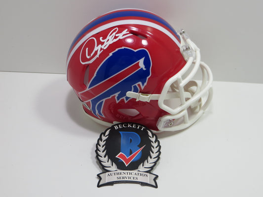 DOUG FLUTIE BUFFALO BILLS SIGNED MINI HELMET BC Eagles NE Patriots BAS COA