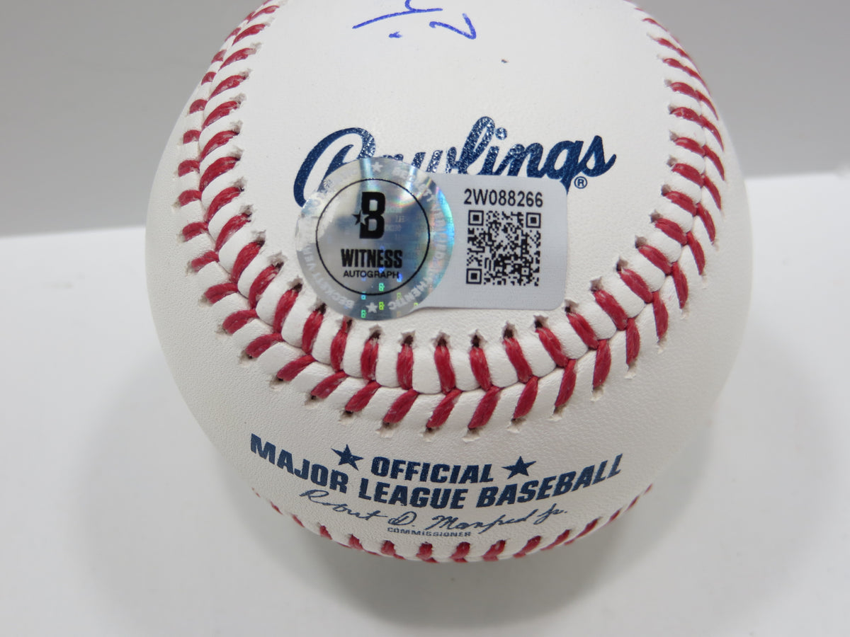 PAT PATRICK MAHOMES SR SIGNED OML BASEBALL Twins Cubs Mets Rangers w/INSC BAS