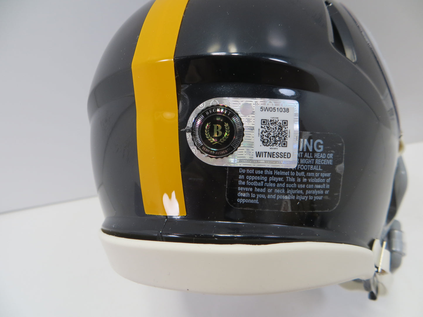 MEL BLOUNT SIGNED PITTSBURGH STEELERS RIDDELL MINI HELMET White Paint Pen BAS